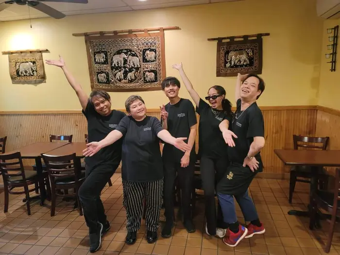 Crystal’s Kitchen crew in the dining room