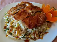 Chicken Tonkatsu Or Teriyaki Over Fried Rice